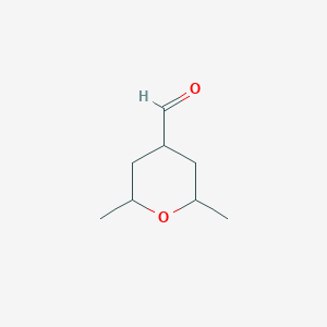 B1457031 2,6-Dimethyl-tetrahydro-pyran-4-carbaldehyde CAS No. 1212021-29-8