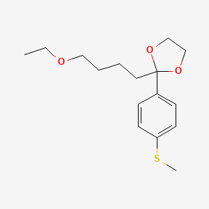 2-(4-Ethoxybutyl)-2-[4-(methylsulfanyl)phenyl]-1,3-dioxolane