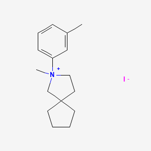 2-Methyl-2-(3-methylphenyl)-2-azaspiro[4.4]nonan-2-ium iodide