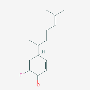 6-Fluoro-4-(6-methylhept-5-EN-2-YL)cyclohex-2-EN-1-one