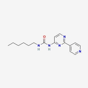 N-Hexyl-N'-[2-(pyridin-4-yl)pyrimidin-4-yl]urea