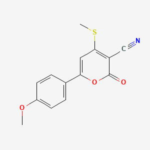 6-(4-Methoxyphenyl)-4-methylsulfanyl-2-oxopyran-3-carbonitrile