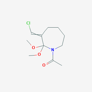 1-[3-(Chloromethylidene)-2,2-dimethoxyazepan-1-yl]ethan-1-one