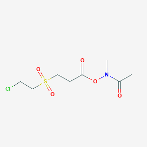 N-{[3-(2-Chloroethanesulfonyl)propanoyl]oxy}-N-methylacetamide