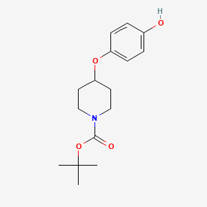 B1457045 Tert-butyl 4-(4-hydroxyphenoxy)piperidine-1-carboxylate CAS No. 681484-29-7