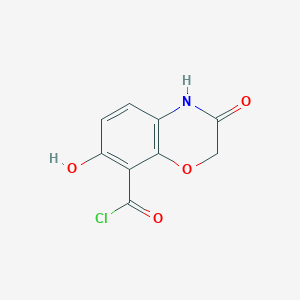 7-Hydroxy-3-oxo-3,4-dihydro-2H-1,4-benzoxazine-8-carbonyl chloride