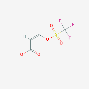 molecular formula C6H7F3O5S B145705 3-(三氟甲磺酰氧基)丙烯酸甲酯 CAS No. 133559-43-0