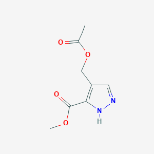 1H-Pyrazole-3-carboxylic acid, 4-[(acetyloxy)methyl]-, methyl ester