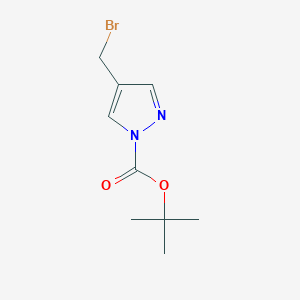 molecular formula C9H13BrN2O2 B1457057 叔丁基 4-(溴甲基)-1H-吡唑-1-羧酸盐 CAS No. 530144-72-0
