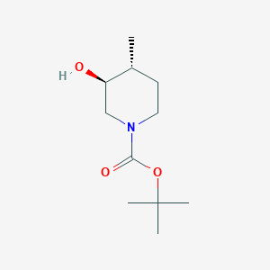 molecular formula C11H21NO3 B1457071 反式-3-羟基-4-甲基哌啶-1-羧酸叔丁酯 CAS No. 374794-75-9