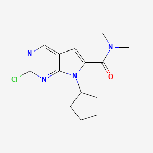 B1457072 2-Chloro-7-cyclopentyl-N,N-dimethyl-7H-pyrrolo[2,3-d]pyrimidine-6-carboxamide CAS No. 1211443-61-6