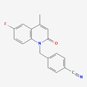 4-[(6-Fluoro-4-methyl-2-oxoquinolin-1(2H)-yl)methyl]benzonitrile