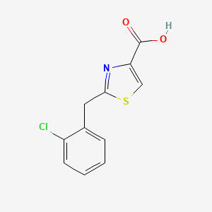 molecular formula C11H8ClNO2S B1457080 2-[(2-Chlorophenyl)methyl]-1,3-thiazole-4-carboxylic acid CAS No. 736970-80-2