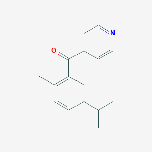 [2-Methyl-5-(propan-2-yl)phenyl](pyridin-4-yl)methanone