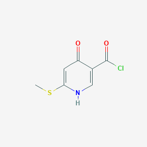 6-(Methylsulfanyl)-4-oxo-1,4-dihydropyridine-3-carbonyl chloride