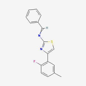 N-[4-(2-Fluoro-5-methylphenyl)-1,3-thiazol-2-yl]-1-phenylmethanimine