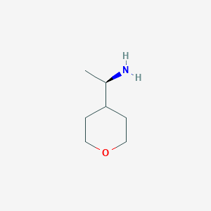molecular formula C7H15NO B1457088 (R)-1-(Tetrahydro-2H-pyran-4-YL)ethanamine CAS No. 1269755-01-2