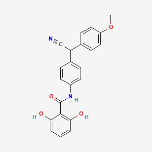 N-{4-[Cyano(4-methoxyphenyl)methyl]phenyl}-2,6-dihydroxybenzamide