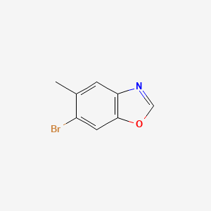 molecular formula C8H6BrNO B1457089 6-Bromo-5-methylbenzo[d]oxazole CAS No. 1268037-03-1