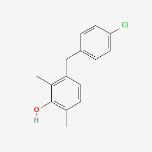 3-[(4-Chlorophenyl)methyl]-2,6-dimethylphenol