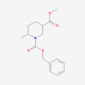 molecular formula C16H21NO4 B1457090 1-Benzyl 3-methyl 6-methylpiperidine-1,3-dicarboxylate CAS No. 908245-08-9