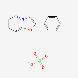 molecular formula C14H12ClNO5 B14570931 Oxazolo[3,2-a]pyridinium, 2-(4-methylphenyl)-, perchlorate CAS No. 61514-06-5