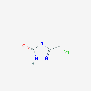 molecular formula C4H6ClN3O B1457097 3-(Chloromethyl)-4-methyl-1H-1,2,4-triazol-5(4H)-one CAS No. 1338226-21-3