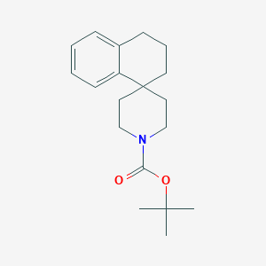 molecular formula C19H27NO2 B1457101 tert-Butyl 3,4-dihydro-2H-spiro[naphthalene-1,4'-piperidine]-1'-carboxylate CAS No. 873779-29-4