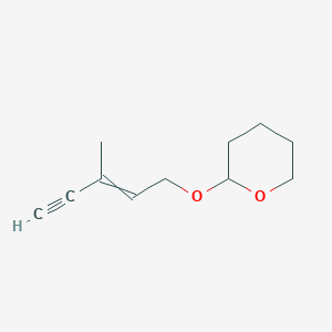 2-[(3-Methylpent-2-en-4-yn-1-yl)oxy]oxane