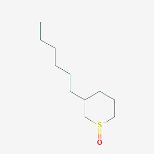 2H-Thiopyran, 3-hexyltetrahydro-, 1-oxide