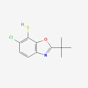 molecular formula C11H12ClNOS B1457110 2-(Tert-butyl)-6-chlorobenzo[d]oxazole-7-thiol CAS No. 954127-39-0