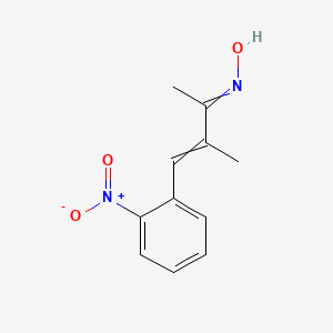 N-[3-Methyl-4-(2-nitrophenyl)but-3-en-2-ylidene]hydroxylamine