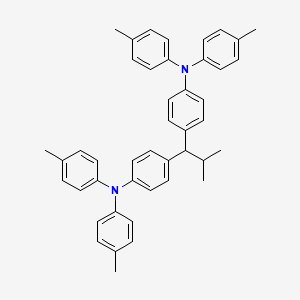 molecular formula C44H44N2 B14571164 Benzenamine, 4,4'-(2-methylpropylidene)bis[N,N-bis(4-methylphenyl)- CAS No. 61526-97-4