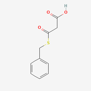 molecular formula C10H10O3S B14571232 Propanoic acid, 3-oxo-3-[(phenylmethyl)thio]- CAS No. 61668-14-2