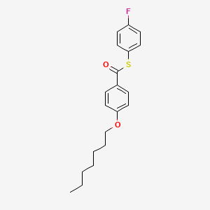 molecular formula C20H23FO2S B14571308 S-(4-Fluorophenyl) 4-(heptyloxy)benzene-1-carbothioate CAS No. 61538-22-5