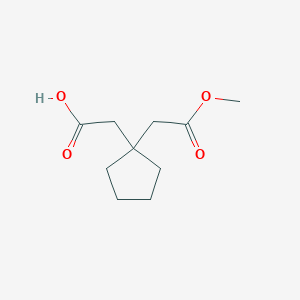 B1457135 2-[1-(2-Methoxy-2-oxoethyl)cyclopentyl]acetic acid CAS No. 321602-27-1