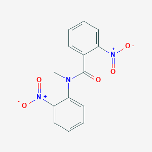 molecular formula C14H11N3O5 B14571401 Benzamide, N-methyl-2-nitro-N-(2-nitrophenyl)- CAS No. 61494-31-3