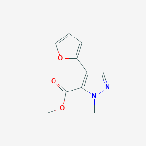 molecular formula C10H10N2O3 B14571408 Methyl 4-(furan-2-yl)-1-methyl-1H-pyrazole-5-carboxylate CAS No. 61354-75-4