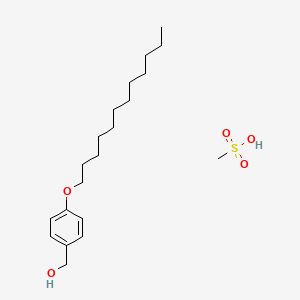 molecular formula C20H36O5S B14571439 Methanesulfonic acid--[4-(dodecyloxy)phenyl]methanol (1/1) CAS No. 61439-46-1