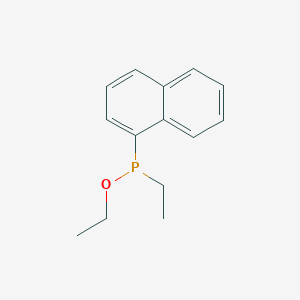 molecular formula C14H17OP B14571477 Ethyl ethyl(naphthalen-1-yl)phosphinite CAS No. 61388-14-5