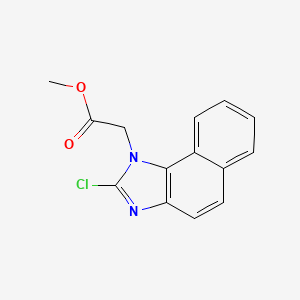 molecular formula C14H11ClN2O2 B14571554 Methyl (2-chloro-1H-naphtho[1,2-d]imidazol-1-yl)acetate CAS No. 61654-15-7