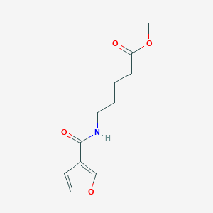 molecular formula C11H15NO4 B14571673 Methyl 5-[(furan-3-carbonyl)amino]pentanoate CAS No. 61586-90-1