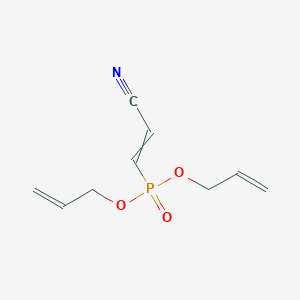 molecular formula C9H12NO3P B14571675 Diprop-2-en-1-yl (2-cyanoethenyl)phosphonate CAS No. 61256-75-5