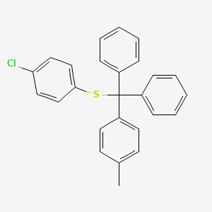 molecular formula C26H21ClS B14571740 Benzene, 1-chloro-4-[[(4-methylphenyl)diphenylmethyl]thio]- CAS No. 61623-67-4