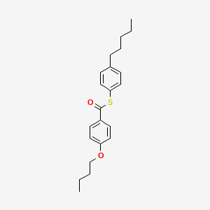 molecular formula C22H28O2S B14571770 S-(4-Pentylphenyl) 4-butoxybenzene-1-carbothioate CAS No. 61518-95-4