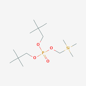 molecular formula C14H33O4PSi B14571774 Bis(2,2-dimethylpropyl) (trimethylsilyl)methyl phosphate CAS No. 61357-06-0