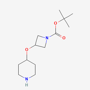 molecular formula C13H24N2O3 B1457184 叔丁基 3-(哌啶-4-氧基)氮杂环戊烷-1-羧酸酯 CAS No. 926906-42-5