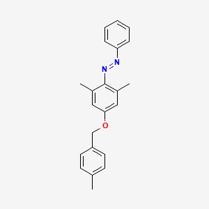 molecular formula C22H22N2O B14571848 Diazene, [2,6-dimethyl-4-[(4-methylphenyl)methoxy]phenyl]phenyl- CAS No. 61706-22-7