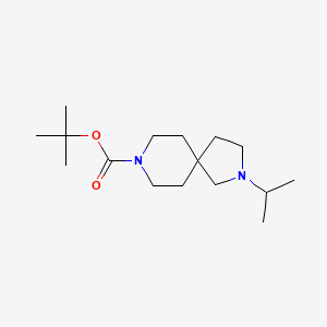 molecular formula C16H30N2O2 B1457198 tert-Butyl 2-isopropyl-2,8-diazaspiro[4.5]decane-8-carboxylate CAS No. 1061682-96-9