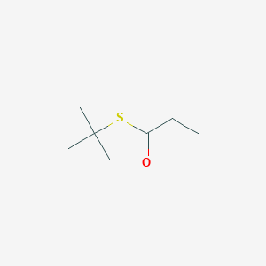 molecular formula C7H14OS B14571986 Propanethioic acid, S-(1,1-dimethylethyl) ester CAS No. 61540-13-4